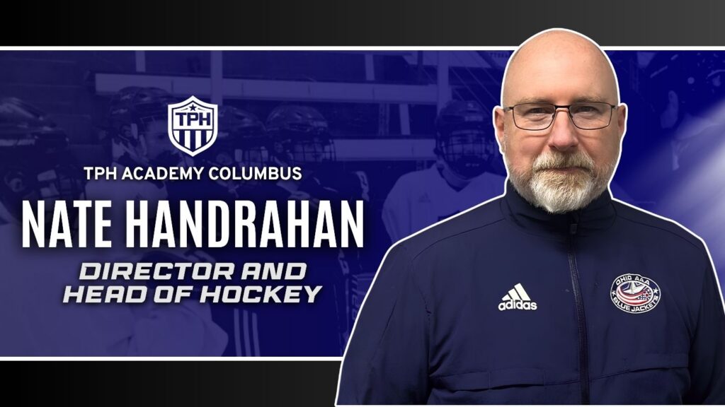 Headshot and title of Nate Handrahan, the newest Director of TPH Academy in Columbus.